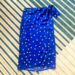 Polka dot wrap skirt